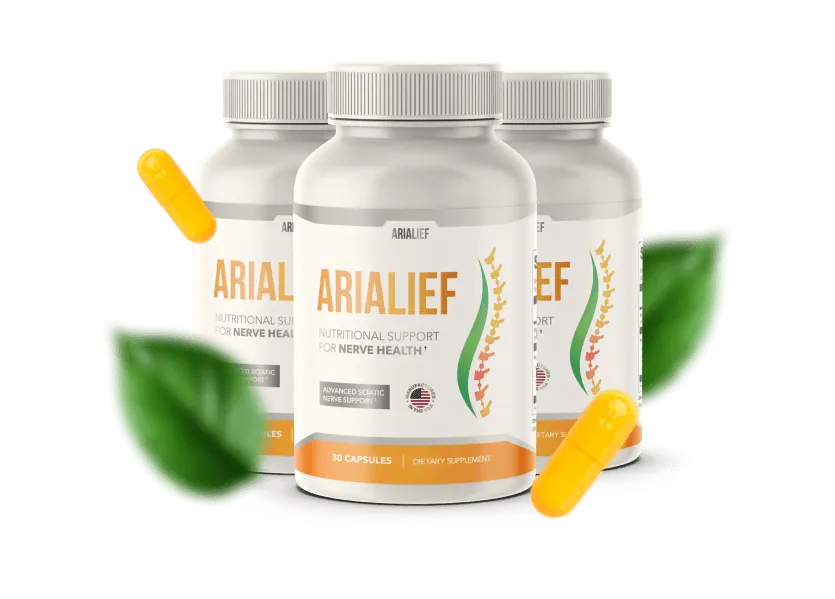 Arialief Nerve Health Supplement — 3 Bottles with PEA Capsules for Sciatic Nerve Support